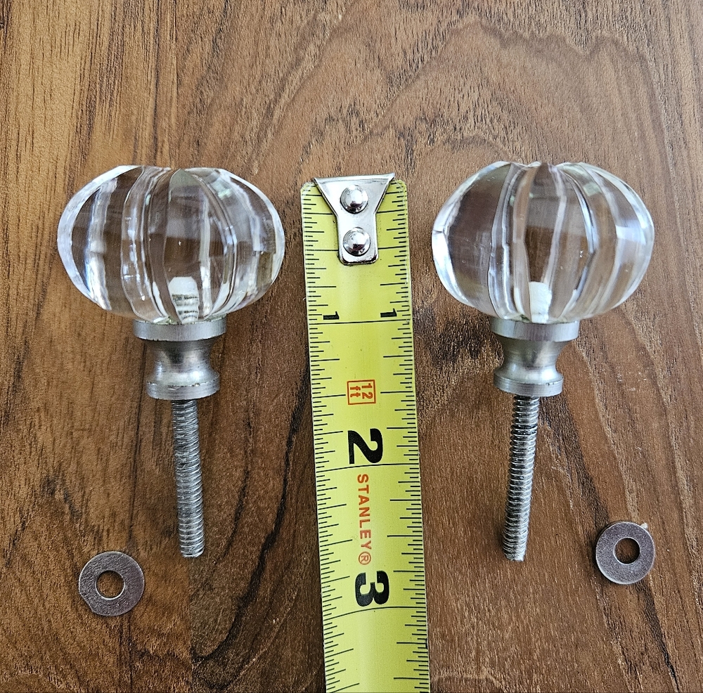 Anthropologie Clear Glass Drawer Knobs (Set Of 2)